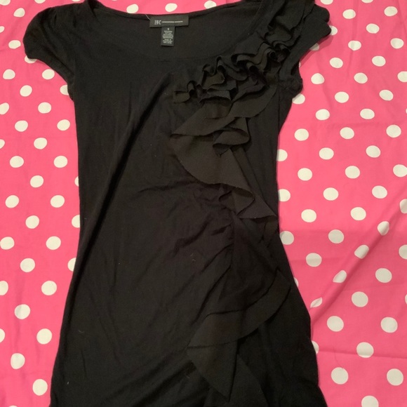 Black fitted short sleeve tee by Inc Sz S - Picture 1 of 4